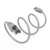 1Ft Cat6A Shielded (SSTP) Ethernet Network Booted Cable Gray view 1