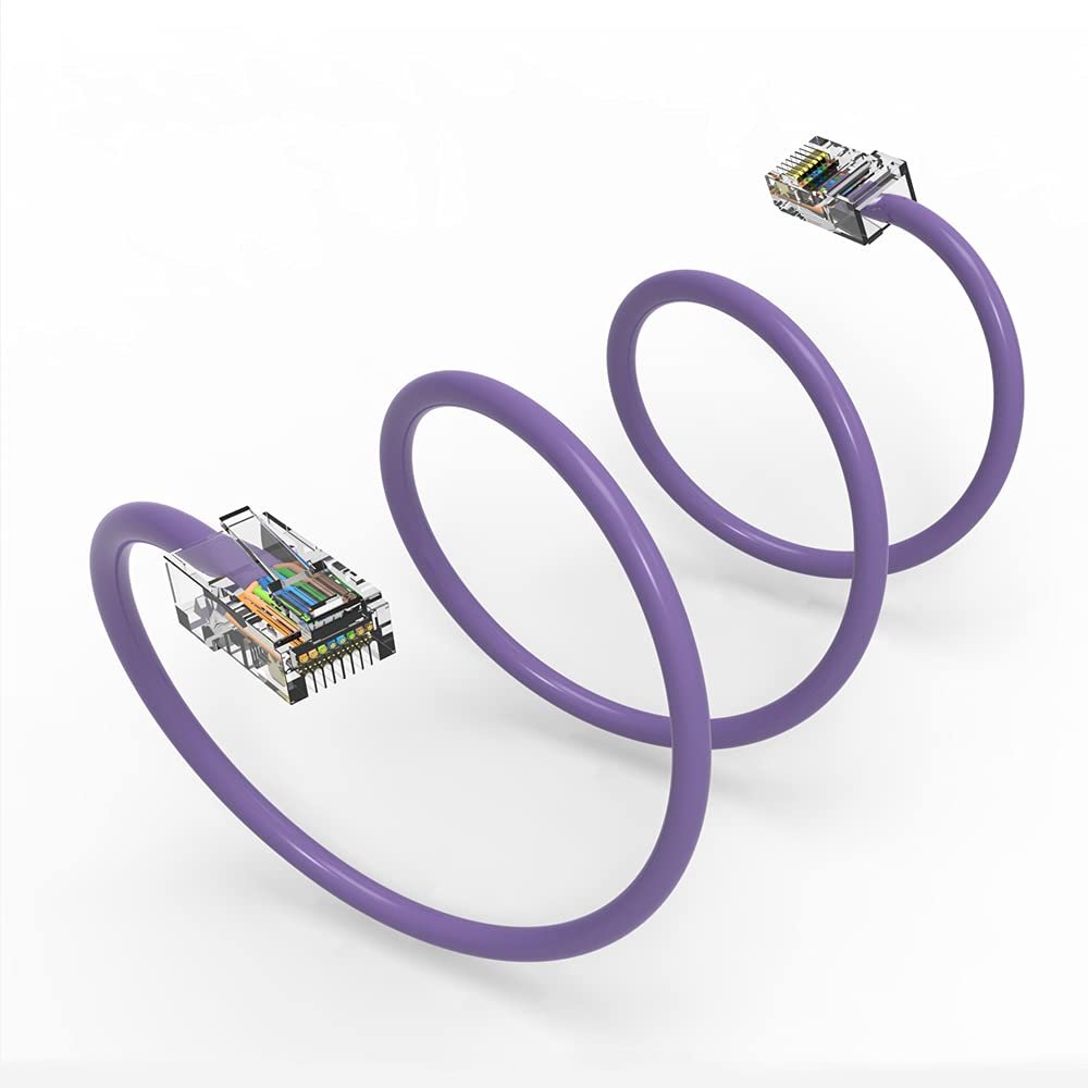 100Ft Cat6 UTP Ethernet Network Non Booted Cable Purple