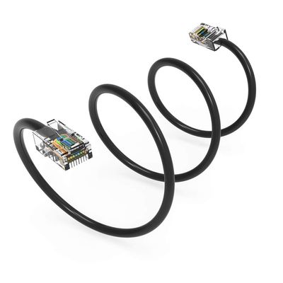 100Ft Cat5E UTP Ethernet Network Non Booted Cable Black