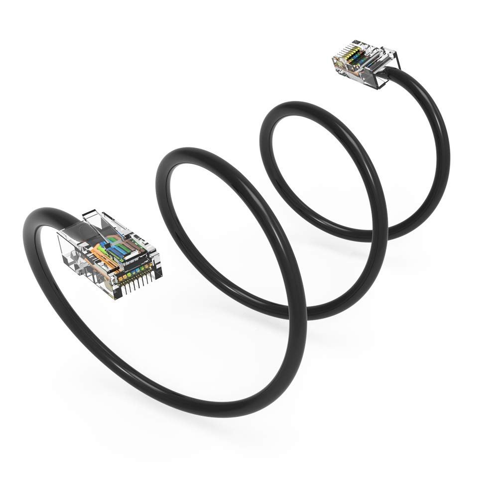 100Ft Cat5E UTP Ethernet Network Non Booted Cable Black