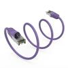 0.5Ft Cat6 Shielded (SSTP) Ethernet Network Booted Cable Purple view 1