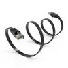 10Ft Cat6 Flat Ethernet Network Cable Black view 1