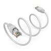 100Ft Cat6A UTP Ethernet Network Booted Cable White view 1