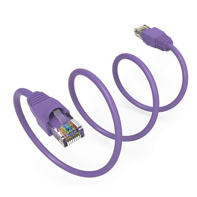 100Ft Cat6A UTP Ethernet Network Booted Cable Purple
