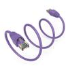 100Ft Cat6A UTP Ethernet Network Booted Cable Purple view 1