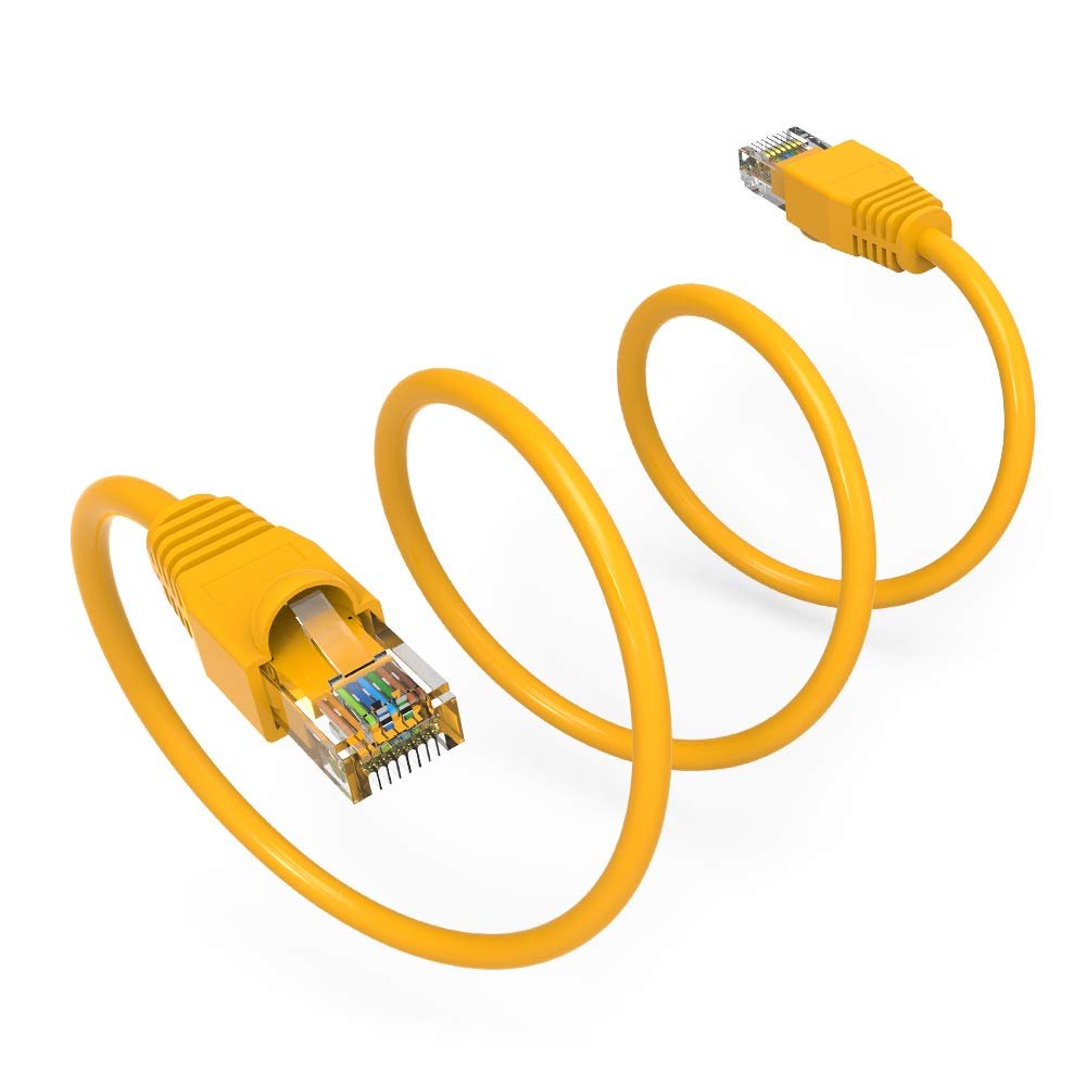 10Ft Cat6A UTP Ethernet Network Booted Cable Yellow