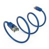 0.5Ft Cat5E UTP Ethernet Network Booted Cable Blue view 1