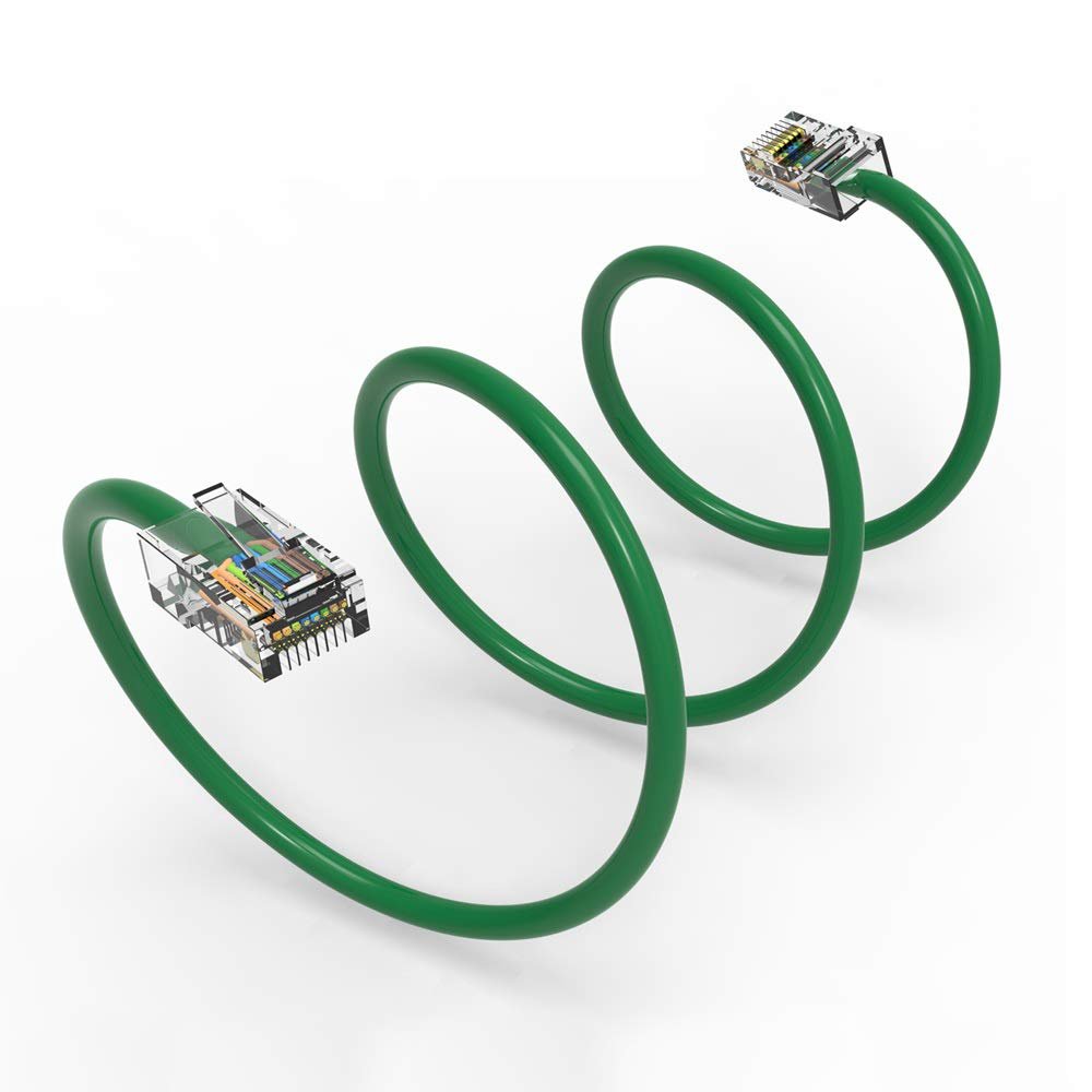 12Ft Cat.5E UTP Ethernet Network Non Booted Cable Green