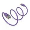 0.5Ft Cat5E UTP Ethernet Network Booted Cable Purple view 1