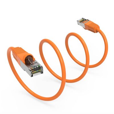 5Ft Cat6 Shielded (SSTP) Ethernet Network Booted Cable Orange