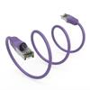 0.5Ft Cat5E Shielded (FTP) Ethernet Network Booted Cable Purple view 1
