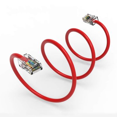 3Ft Cat6 UTP Ethernet Network Non Booted Cable Red