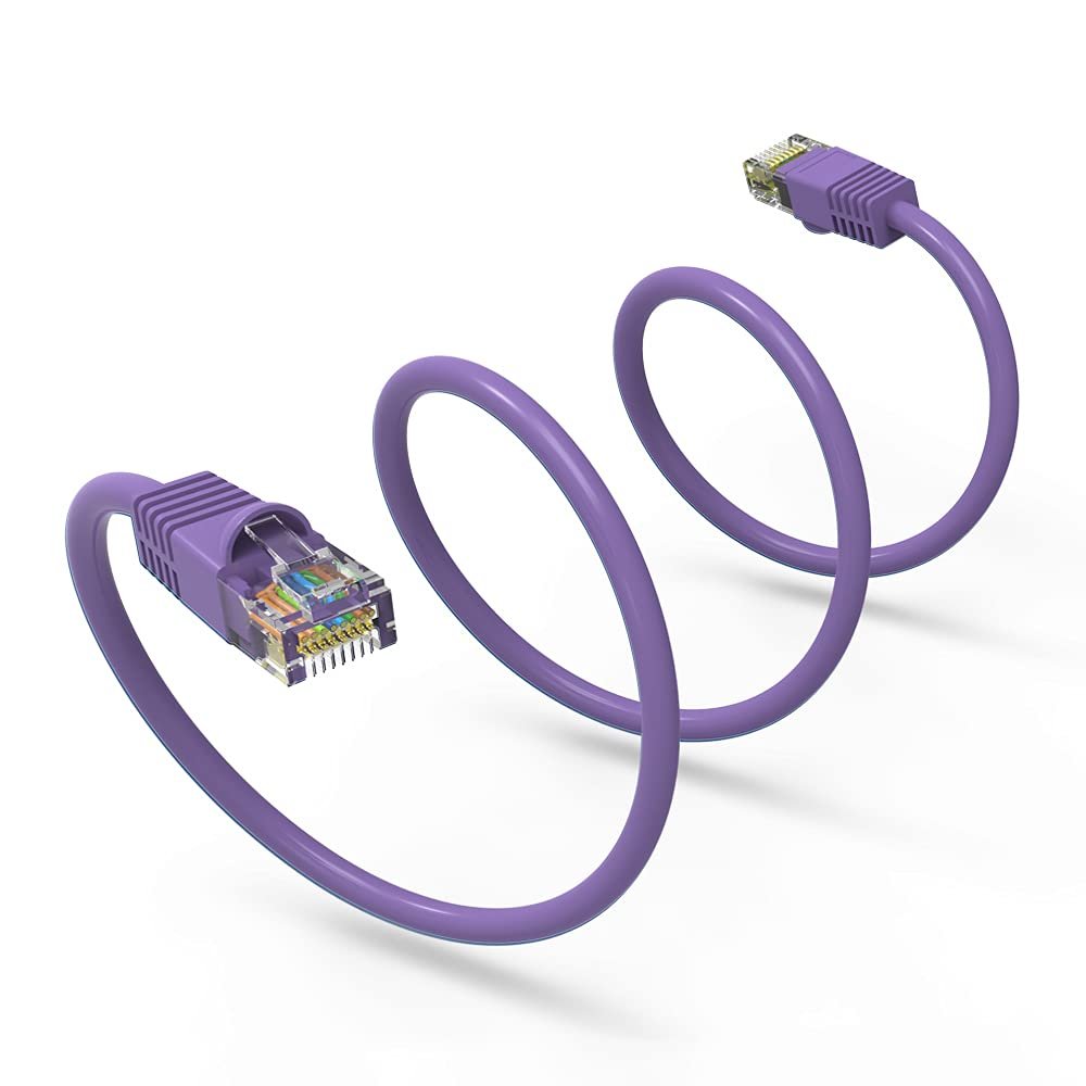100Ft Cat6 UTP Ethernet Network Booted Cable Purple