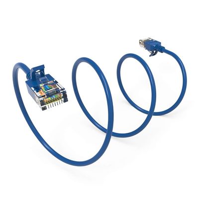 0.5Ft Cat6A UTP Slim Ethernet Network Booted Cable 28AWG Blue