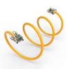 10Ft Cat5E UTP Ethernet Network Non Booted Cable Yellow view 1