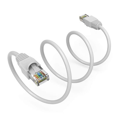 50Ft Cat6A UTP Ethernet Network Booted Cable White