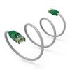 7Ft Cat.6 Crossover Cable Gray Wire/Green Boot view 1