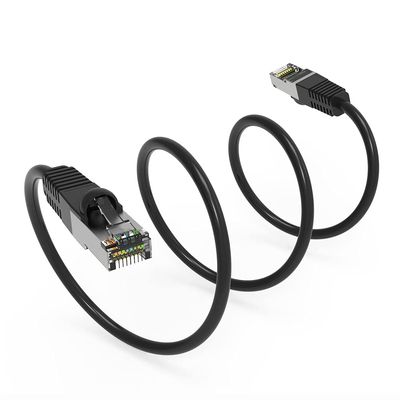 100Ft Cat6 Shielded (SSTP) Ethernet Network Booted Cable Black