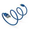 6Ft Cat6 UTP Ethernet Network Booted Cable Blue view 1