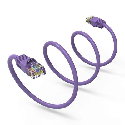 0.5Ft Cat6 UTP Ethernet Network Booted Cable Purple