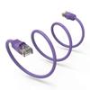 0.5Ft Cat6 UTP Ethernet Network Booted Cable Purple view 1