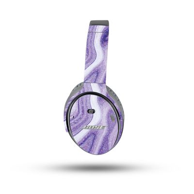 MightySkins Glossy Glitter Skin Compatible with Bose QuietComfort 35 II Headphones - Lavendar Acrylic | Protective, Durable High-Gloss Glitter Finish | Easy to Apply