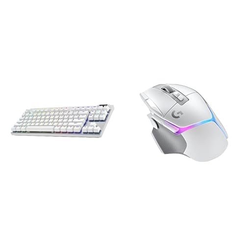 Logitech G Pro X TKL Lightspeed Wireless Gaming Keyboard (Tactile) + G502 X Plus Lightspeed Wireless Gaming Mouse Bundle - White