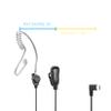 VOICEPING PTT Earpiece USB C - Earbuds with PTT Button and Mic (for Teams, Zello, and Other Walkie Talkie Apps on Android/iOS Smartphones) view 2