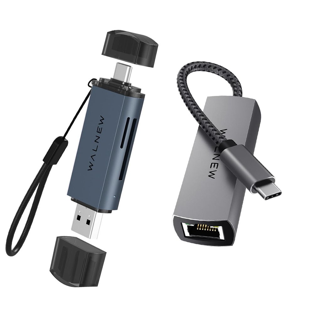 1pc USB C to 2.5Gbps Ethernet Adapter & 1pc SD Card Reader