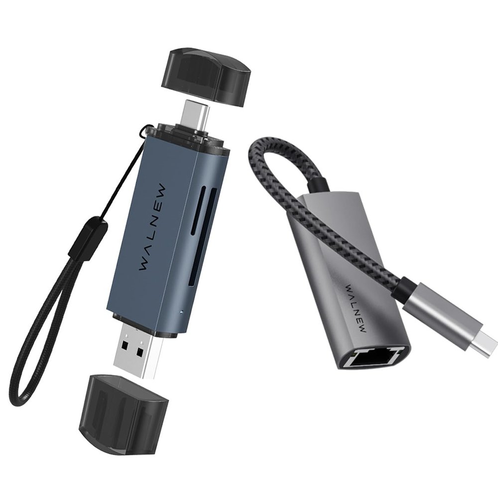 1pc USB C to Ethernet Adapter & 1pc SD Card Reader