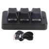 PenRux 3 Key Keypad, Ergonomic RGB Backlit One Handed Gaming Keypad USB Interface Mini Mechanical Programmable Macro Keypad for Computer OSU Office Work, Plug and Play (Black) view 4