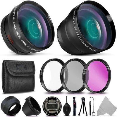 Essential 52mm Accessory Kit for Nikon D500, D750, D7200 D7100 D5300 D5200 D5100 D810 D610 D3300 D3200 D3100 D7000 D800 D600 D4x D3x Cameras and Lenses