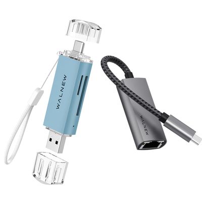 1pc USB C to Ethernet Adapter & 1pc SD Card Reader