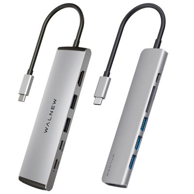 1pc 4-in-1 USB C to Ethernet Adapter & 1pc 7 in 1 USB-C Hub
