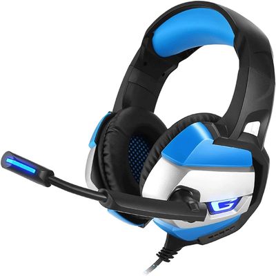 LEONYS Gaming Headset,Microphone Headphone Head-Mounted 7.1-Channel USB Gaming Headset/Wired Headset,for PC, Series X|S,PS5 (Color : Blue)
