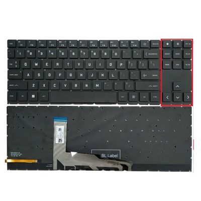 Laptop Replacement Keyboard Compatible for HP OMEN 15-EN 15-EK TPN-Q238 TPN-Q236 15-EN0000 15-EN1000 V193446CS1 US Layout White Backlit