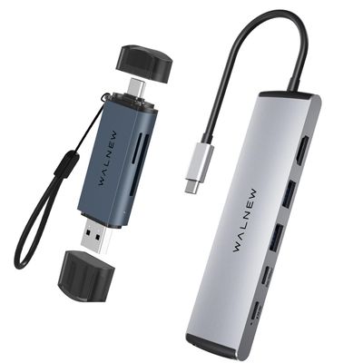 1pc 7 in 1 USB-C Hub & 1pc SD Card Reader