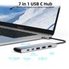1pc 7 in 1 USB-C Hub & 1pc SD Card Reader view 2