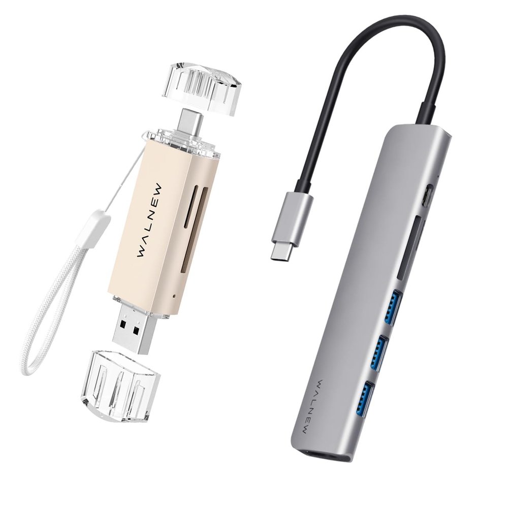 1pc 7-in-1 USB C Hub & 1pc SD Card Reader