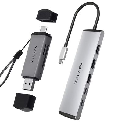 1pc 2 in 1 SD Card Reader & 1pc 7 in 1 USB-C Hub