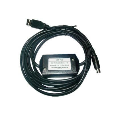 Suitable for USB-HOU PLC Programming Cable H1U,H2U,H0U and Other Series Connecting to PC Programming Uploading and Downloading Programs Black 3m