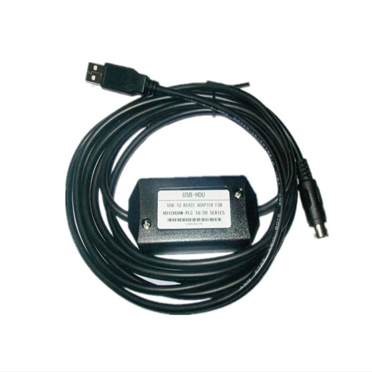Suitable for USB-HOU PLC Programming Cable H1U,H2U,H0U and Other Series Connecting to PC Programming Uploading and Downloading Programs Black 3m