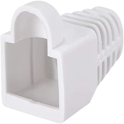 XYWHPGV RJ45 Boots Cover Anti debris Protector for Network Cable Cat5 Cat5E Cat6 6mm Hole Dia White Plastic 50Pcs(aeeee 21a35 f7763 86316 7373c 40fe6
