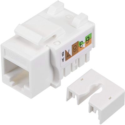 XYWHPGV CAT5e Network Information Module Connector Jack Insert Adapter White(f06d5 aceeb 2dbb2 764dc 1813a 1ff60