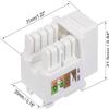 XYWHPGV CAT5e Network Information Module Connector Jack Insert Adapter White(f06d5 aceeb 2dbb2 764dc 1813a 1ff60 view 2