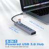 FORIDA USB C Hub-8 Port USB HUB with 7 USB3.0 Data Ports,Aluminum Alloy USBC Splitter with Type C 5V/3A Power Port Compatible with MacBook, iPad, Surface Pro, XPS, Laptop,PC (Gray,USB C-9.8in) view 2