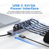 FORIDA USB C Hub-8 Port USB HUB with 7 USB3.0 Data Ports,Aluminum Alloy USBC Splitter with Type C 5V/3A Power Port Compatible with MacBook, iPad, Surface Pro, XPS, Laptop,PC (Gray,USB C-9.8in) view 3