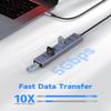 FORIDA USB C Hub-8 Port USB HUB with 7 USB3.0 Data Ports,Aluminum Alloy USBC Splitter with Type C 5V/3A Power Port Compatible with MacBook, iPad, Surface Pro, XPS, Laptop,PC (Gray,USB C-9.8in) view 4