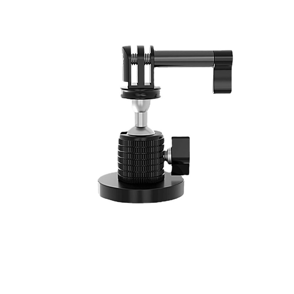 NovelGoal D43 Magnetic Base Suction Cup Mount Camera Holder Adapter Compatible with Go-pro 12 11 10 for Car Photo Vlog (Black,with Screw 53mm)