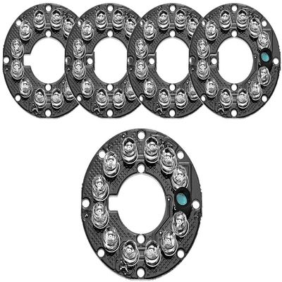 XYWHPGV 12 LED 850nm IR Infrared Plate 80s Round Plate IR Illuminator Board Bulb for CCTV Security Camera 5pcs (B047B B7915 5E35A CE4C4 95076 70759